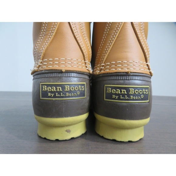 LL Bean Bean Boots Shoes Mens Size 8M Brown Tan Waterproof Duck Boots USA Ankle - Picture 6 of 11